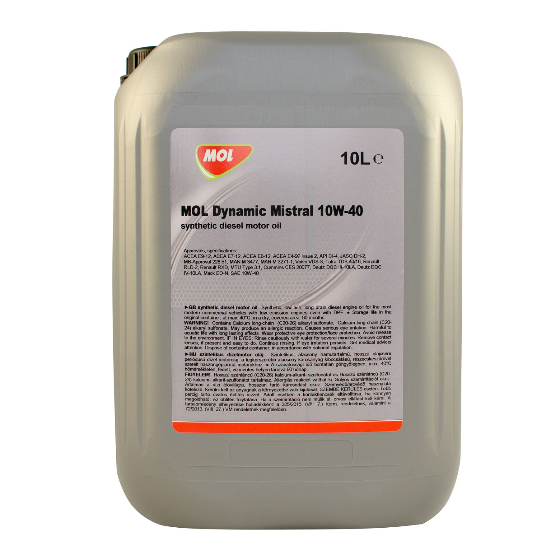 Олива моторна MOL Dynamic Mistral 10W-40 10л